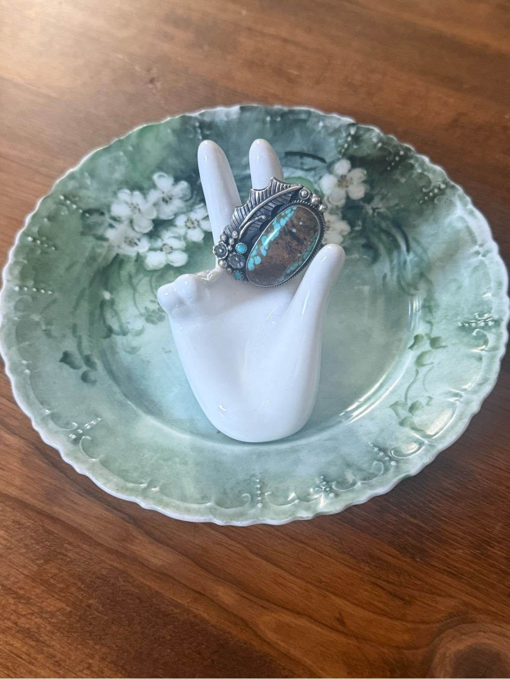 Beautiful Turquoise and Sterling Statement Ring